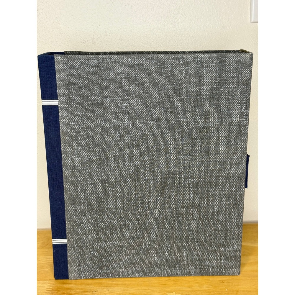 Hearth & Hand Magnolia Cloth Expanding File Folder Organizer‎ Blue Gray Shelf